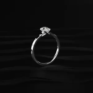 Bague de mariage en diamant taille ovale, look moderne, avec clarté VVS-VS certifiée IGI. Achetez directement auprès d'un fournisseur indien de confiance. - Product Image 3