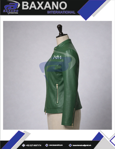Veste en cuir vert premium Iota Phi Lambda Sorority avec lettres grecques pour les membres de la sororité et de la fraternité IPL, veste pour femmes - Product Image 6
