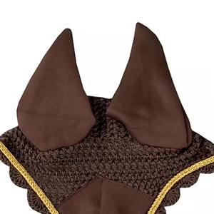 Vente en gros de couvre-mouches pour chevaux d'équitation |   Couvre-oreilles en coton tissé à la main, protection contre les moustiques - Product Image 4