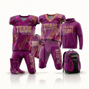 Uniforme de Fútbol Americano Sublimado Personalizable al por Mayor, Uniforme de Fútbol de Alta Calidad, Transpirable, de Secado Rápido, 100% Poliéster - Product Image 2