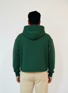 Sudadera con capucha para hombre, personalizada, de peso pesado, con dobladillo sin rematar, efecto desgastado, con parche bordado, corte cropped, con cremallera completa, estilo vintage oversize - Product Image 3