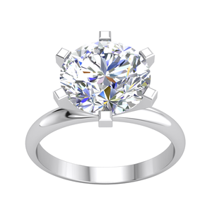 Anillo de Compromiso y Boda de Lujo Divya Creations para Mujer, con Diamante Cultivado en Laboratorio, Corte Brillante, Plata 925, Baño de Rodio, 2.55ct, IGI - Product Image 1