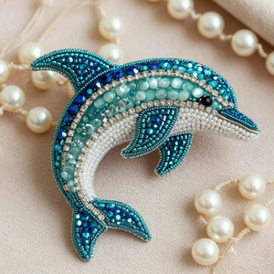 High Quality Embroidery Bead Brooch Handmade Pearl Crystal Floral Design Brooch Pin for <b>Women</b> Fashion Accessory Collection - Product Image 6
