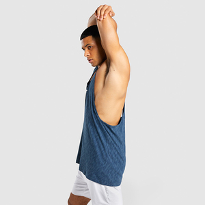 <b>Men's</b> Fitness <b>Vest</b> <b>Stringers</b> Gym Wear Tank Top Singlet Elastic Breathable and Quick-Drying 100% Cotton Sleeveless - Product Image 1