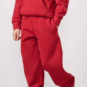 Solid Winter Fleece Flare Pant Hoodie Set Kids Boys Girls Pullover <b>Tracksuit</b> Two Piece Outfit Breathable Windproof - Product Image 3