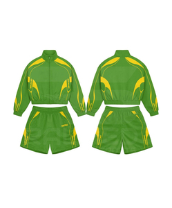 2026 Unisex Sporty Tracksuit 2 Piece Zipper Jacket Shorts Breathable Polyester/Nylon Regular Fit Stand Collar Tracksuik - Product Image 5