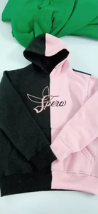 Sweat à capuche personnalisé 100% coton épais, tricolore rouge jaune bleu, en molleton bouclette, pour homme, vente en gros, vierge - Product Image 5