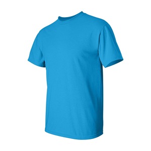 Camiseta casual de manga corta con cuello redondo azul para hombre, corte regular, 100% algodón, tejido jersey, color liso, camisetas sencillas para hombre - Product Image 2