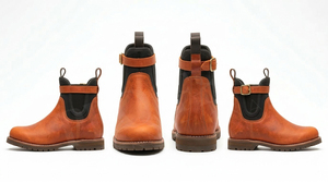 Botas de Moto de Cuero Genuino de Último Diseño, Estilo Vintage Casual con Hebilla y Correa, Duraderas para Exteriores, Antideslizantes, para Trabajo y Conducción, Impermeables y con Buen Agarre - Product Image 4