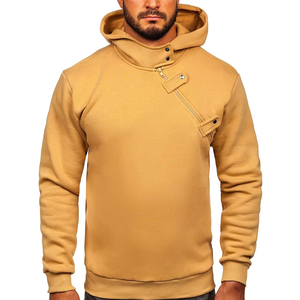 Meilleur prix – Sweat à capuche zippé latéral pour homme, hiver, 80 % coton, 20 % polyester, polaire, coupe-vent numérique, respirant, séchage rapide, coupe classique - Product Image 1