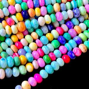 Cuentas redondas lisas de ópalo multicolor de 8 mm, cuentas de ópalo natural arcoíris, cuentas redondas sueltas para la fabricación de joyería. - Product Image 4
