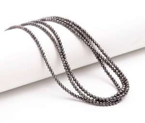 Cuentas de Diamante Facetadas de Sal y Pimienta Gris Oscuro al por Mayor, Hilo Suelto de 15 Pulgadas, Certificadas por Terceros para Joyería de Lujo - Product Image 4