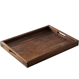 Bandeja de Servir de Madera de Teca de Lujo, con Acabado Natural Elegante, para Hoteles, Restaurantes y Decoración del Hogar, Suministro al por Mayor - Product Image 1
