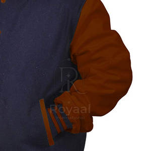 Chaqueta Letterman de Última Moda al por Mayor con Mangas de Cuero Resistentes al Viento, Chaqueta de Invierno Letterman Impermeable Más Vendida - Product Image 6