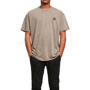 Camiseta de verano de gran tamaño con lavado ácido para hombre, secado rápido, calidad profesional, manga corta, cuello redondo, transpirable, con ajuste cómodo - Product Image 6