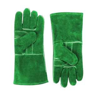 Gants de sécurité en cuir de vachette pleine fleur de qualité supérieure, robustes, renforcés, pour la lutte contre les incendies, la soudure industrielle, style uni - Product Image 5