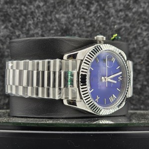 Reloj de Lujo para Hombre de 40 mm, Acero Inoxidable 904L, Movimiento Mecánico Automático, Esfera Azul Brillante con Dígitos Romanos, Fecha, Reloj de Pulsera para Negocios - Product Image 3