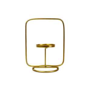 Nouvelle arrivée : Porte-bougie en métal doré pour mariage, événement festif, finition polie, support en fer pour bougie, décoration de table pour la maison - Product Image 3