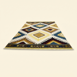 Tapis DECORDEC en laine écologique, antidérapant, tufté à la main, à fines rayures horizontales texturées, à poils moyens, pour salon, hôtel, intérieur - Product Image 2