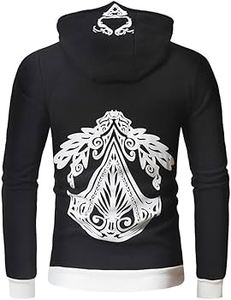 Sweat à capuche décontracté pour homme, personnalisable avec impression numérique, col rond, en coton et élasthanne tricoté, avec lettres en relief avant/arrière, idéal pour l'hiver - Product Image 1