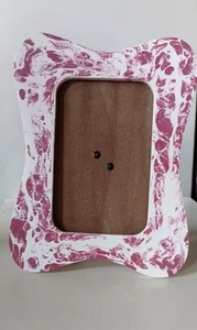 Handmade Floral Resin Eco-Friendly Tabletop Photo <b>Frame</b> 4x6 Inch Decorative Organic Shape Modern Home Decor Gift - Product Image 3