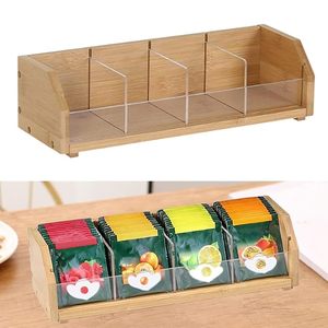 <b>Small</b> Bamboo Tea Bag Organizer Storage Holder for Tea Bags Wood Tea <b>Box</b> Containers Tea Rack Teabag Station Stand for Cabinet - Product Image 5