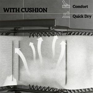 Sedia Pieghevole a 2 Pezzi Grigio Chiaro per Uso Esterno in Cortile - Arredamento da Patio - Product Image 4