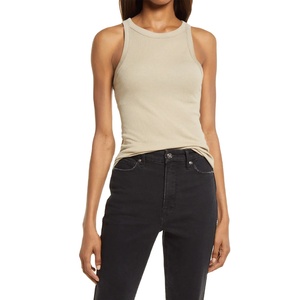 New Style Summer Fashion Tank Top Women <b>Sexy</b> Lady O Neck Sleeveless Contrast Stitch Breathable Quick Dry Front Tank top OEM - Product Image 1