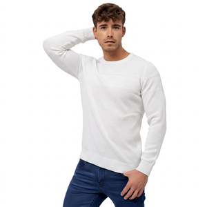 Sudadera de Cuello Redondo Azul Marino para Hombre, Tejido de Punto, Algodón, Estilo Casual, para Otoño - Product Image 6
