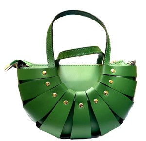 Royaa Handmade Leather Bags For WomenTote From Vintage olive-green Leather Trapezoid Bag Gold Closure Top Handle Casual Handbags - Product Image 1