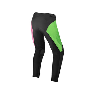 Combinaison de course moto pour homme rose, verte et noire, ensemble chemise et pantalon à manches longues, séchage rapide, toutes saisons - Product Image 3