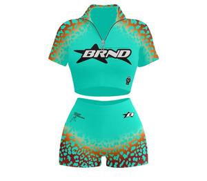 Conjunto Deportivo de Dos Piezas para Mujer, Chaqueta Deportiva con Estampado de Guepardo Personalizado y Pantalones Cortos Deportivos, Ropa Urbana para Otoño e Invierno - Product Image 6