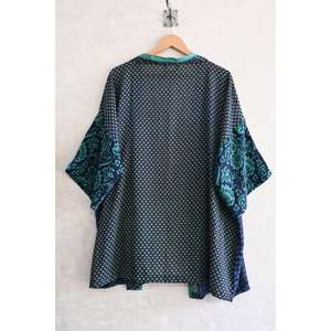 Kimono corto de seda india para mujer, hecho a mano, estampado, ropa de dormir, bata de estar por casa - Product Image 5