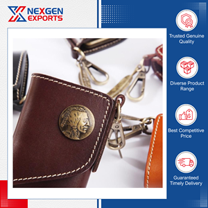 Porte-clés en cuir PU fait main de style vintage, de qualité supérieure, aux normes les plus élevées, à prix réduit sur le marché - Product Image 6