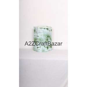 Poubelle de bureau élégante en papier de coton recyclé fait main, pliable, à ouverture supérieure, hexagonale, imprimée, pour usage intérieur/extérieur, vente en gros - Product Image 1