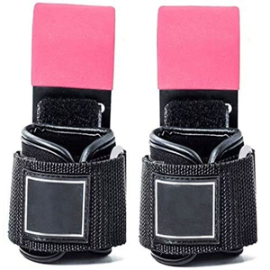 Ganchos para Levantamiento de Pesas para Gimnasio / Ganchos de Agarre para Entrenamiento de Fuerza con Barra y Correas - Product Image 1