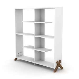 Kipp struttura in legno Etagere libreria Open Back 6 ripiani per ufficio soggiorno moderno stile industriale noce/bianco arredo casa - Product Image 4