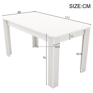 ชุดโต๊ะรับประทานอาหารสีขาวชุดโต๊ะรับประทานอาหารสีทึบทันสมัยสำหรับใช้ในบ้านอพาร์ทเมนต์และโรงแรม - Product Image 5