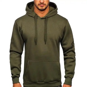 Wholesale Plus Size Men's <b>Hoodies</b> 100% Cotton Fleece Casual Pullover with Pocket Quick Dry Breathable Custom Printing for Winter - Product Image 4