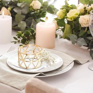 Anneaux de serviette modernes en or écologiques Lavie Creations, supports de serviette en métal faits à la main de luxe pour la table à manger, vente en gros pour mariages - Product Image 1