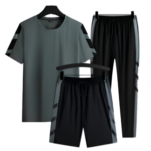 Survêtement d'été unisexe léger à col rond avec options de logo personnalisé, tissu polyester/nylon respirant et à séchage rapide - Product Image 4
