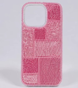 Funda para Teléfono con Cuentas CRYSTAL CRAFT para iPhone de Apple, Modelo 4869 de 6 Pulgadas, Estilo Dulce, Cubierta Trasera Transparente, Bordado Decorativo - Product Image 1