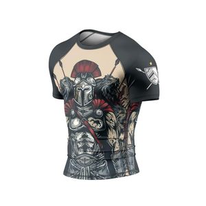 เสื้อแรชการ์ดแบบสั่งทำพิเศษ OEM สำหรับทุกเพศ UPF 50 ผ้ากันรังสียูวีแบบซับลิเมชั่น ระบายเหงื่อได้ดี ขายส่ง OEM - Product Image 5