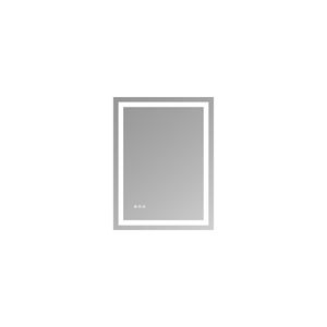 Specchio LED Moderno da Bagno 32 Pollici con Cornice in Alluminio, Alimentato a Batteria, Specchio Quadrato Intelligente per Bagni e Saloni, Facile da Appendere - Product Image 1