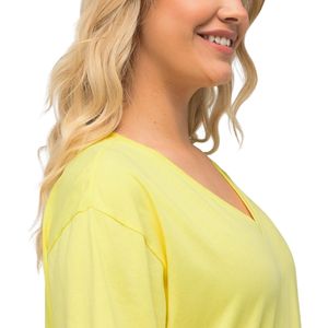 Camiseta Personalizada para Mujer, 100% Algodón, Cuello en V, Talla Grande, Lisa, para Impresión Digital, OEM, ODM, Ropa al por Mayor, Camiseta Suave de Algodón con Cuello en V - Product Image 2