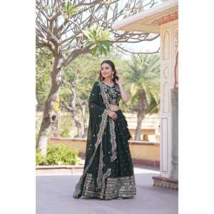 Livewear desinger Green lehenga choli 1500กรัม - Product Image 3