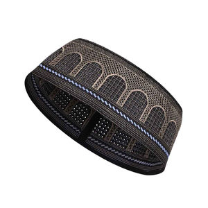 Chapeaux de prière musulmans ethniques personnalisables de haute qualité, chapeau Kufi, chapeau de prière, couvre-chef islamique, couvre-tête - Product Image 2