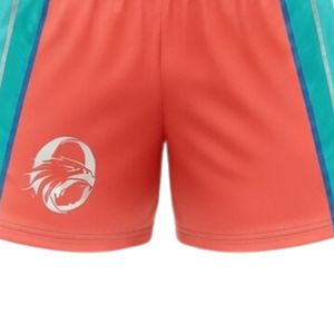 Pantalones Cortos de Netball Sublimados en Color Coral Turquesa Unisex, Uniformes Deportivos Ligeros de Poliéster, Ropa Deportiva para Equipos, Ropa de Alto Rendimiento - Product Image 5