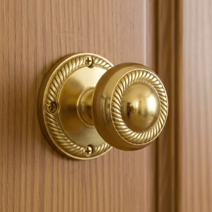 Luxury Brass Left Hand <b>Smart</b> Door Handle with Voice Assistant Control Premium Contemporary Door Hardware for Villas Apartments - Product Image 6
