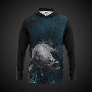 Sudadera de Camuflaje Personalizada, Cómoda y Transpirable, Protección Solar UV, Sublimada, UPF50+, Camisas de Pesca con Capucha - Product Image 6